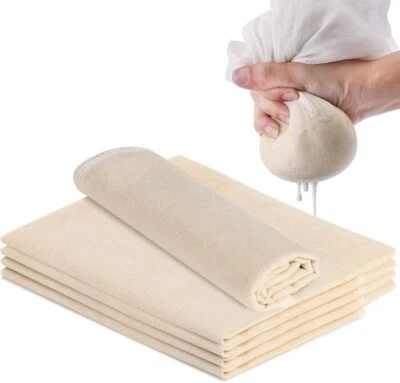 FIG&OLIVE Cotton Cheese Cloth for Straining, Fine Reusable Muslin Cloths for Cooking