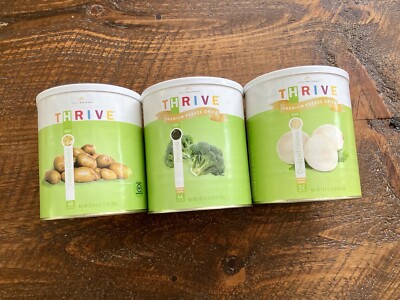 Thrive Life Freeze Dried Veggie Variety Bundle Potatoes Broccoli Onions #10 Lot