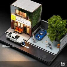 1:64 Initial D Fujiwara Tofu Shop Diorama 3D Builded For 1/64 car Parking Lot