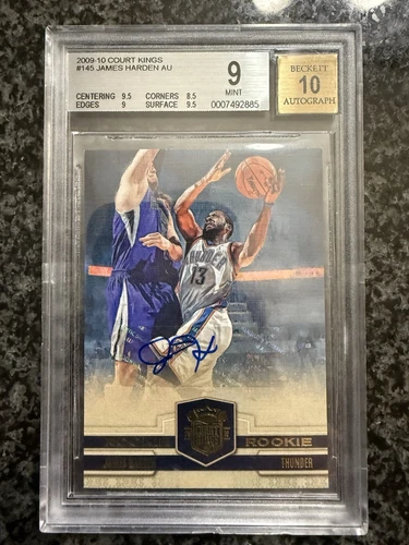 2009-10 Panini Court Kings - Rookie James Harden #/649 BGS 9 Auto 10 w/ 2 9.5
