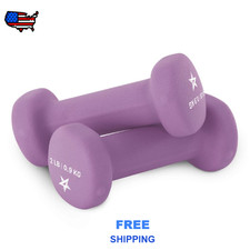 Yes4All Neoprene Dumbbells Hand Weight Set Hex Anti-Roll Non-Slip Pairs NEW