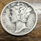 1943 MERCURY SILVER DIME ACTUAL COIN Get More Today And Save