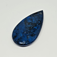 Vintage large lapis lazuli gemstone teardrop pendant - 43mm x 22mm