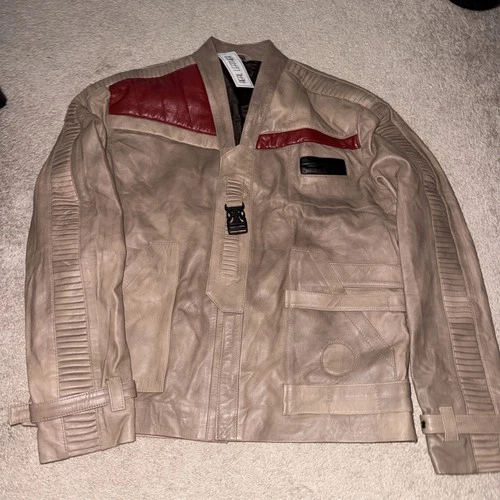 Star Wars Poe Dameron/Finn Real Leather  Beige Replica Cosplay NWT - product listing photo