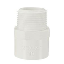 5pcs 25mm Slip x 3/4 PT Male Thread PVC Pipe Fitting Adapter Connector