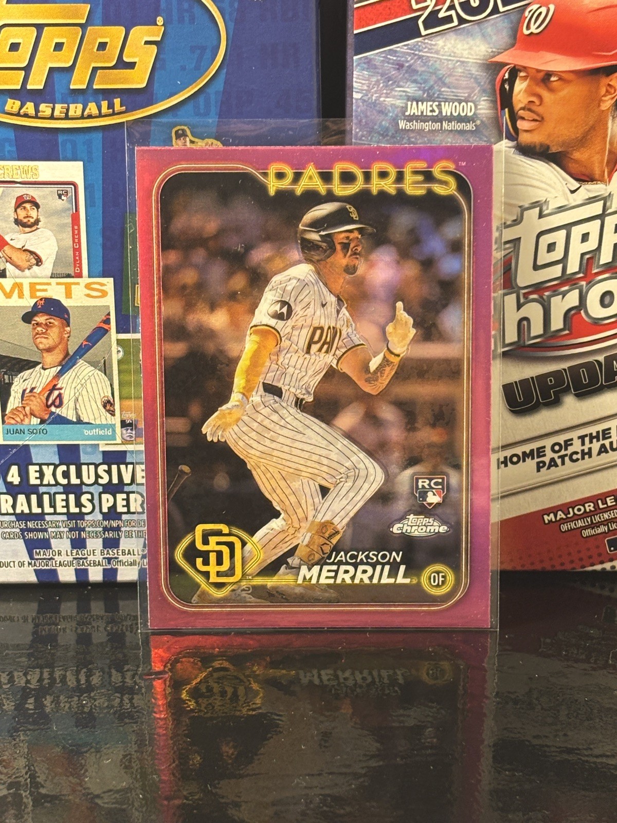 2024 Topps Chrome - Jackson Merrill #207 Pink Refractor (RC)
