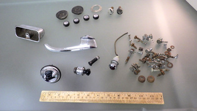 OEM 1955-1956 Lincoln Capri Interior Body Parts LOT *Door Switch Handle Lighter
