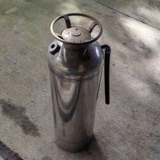 Vintage Metal Fire Extinguisher completely empty and clean