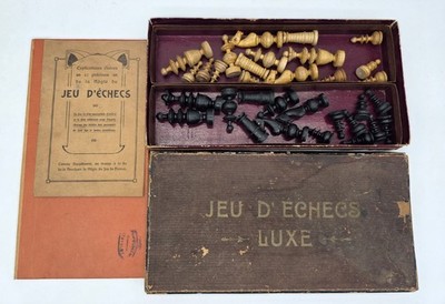 Wunderschönes Schachspiel Regence 80mm Schachbrett Chess Set 20-30er Jahre