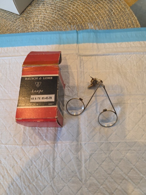 Vintage Bausch & Lomb 4X/7X  Clip-On Jewelers Watchmaker's Loupe