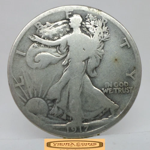 1917 Walking Liberty Half Dollar, 90% Silver - #C58340NQ