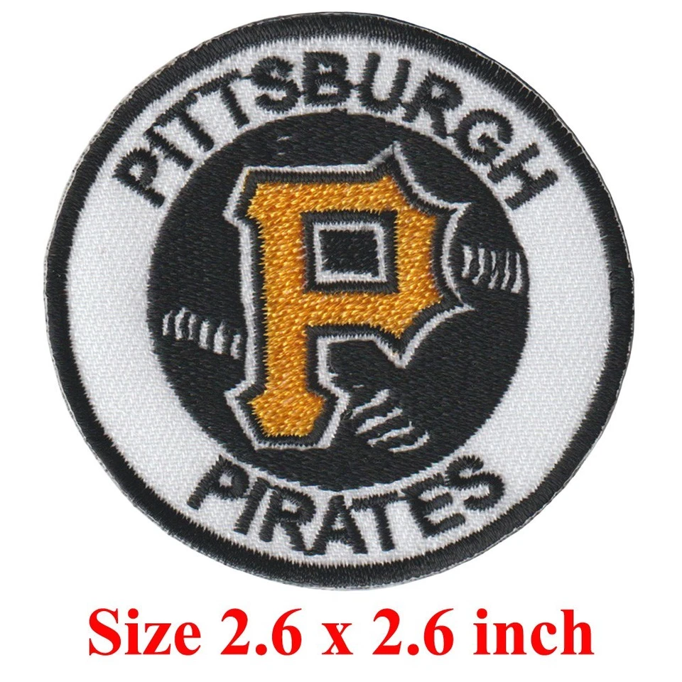 Wholesale Pittsburgh Pirates Baseball Logo Size 2.6"x2.6" Sew Iron on Patches - Image 3 of 4
