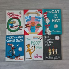 Dr. Seuss Book Lot Of 6 Hard Cover Cat In The Hat Beginner Books