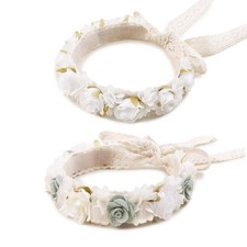 2 PCS Children Girl Lace Headbands With Flower Adjustable Size Hair Accessory