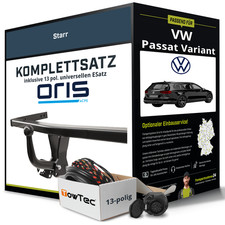 Für VW Passat Variant B8 3G5, CB5 Anhängerkupplung starr +eSatz 13pol uni 14-24