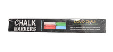 Better Office Products Liquid Washable Chalk Markers Reversible Tip 4 Pack Set