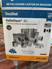 New DuraVent PelletVent 3in Horizontal Kit Multi-Fuel Stove Vent Pipe 3PVL-KHA