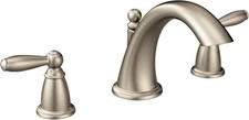 MOEN Brantford Two-Handle Low Arc Roman Tub Faucet - Brushed Nickel T4943BN 