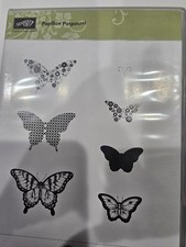 Stampin' Up Retired Stamp Set- Papillon Potpourri  NEW 7pcs