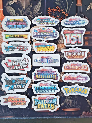 Pokémon TCG Binder Sticker Set Label Logos | Choose Your Set