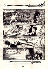 1986 Aircel Comics SAMURAI #8 pg.29 Barry Blair NIGHTWYND Comic Art ACTION FIGHT