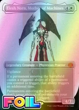 x1 Elesh Norn, Mother of Machines ONE MTG 416 FOIL BORDERLESS MYTHIC M/NM 1x