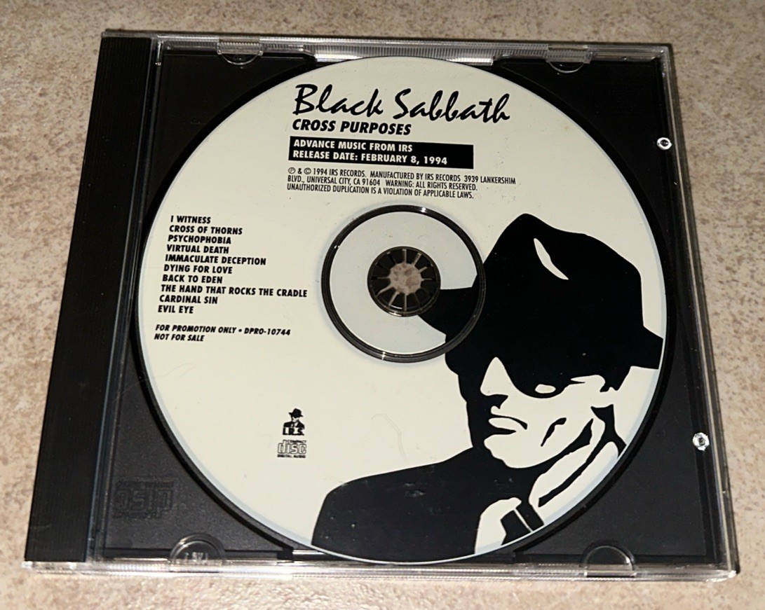 Black Sabbath Cross Purposes Advance Promo CD Rare OOP 1994 IRS | eBay