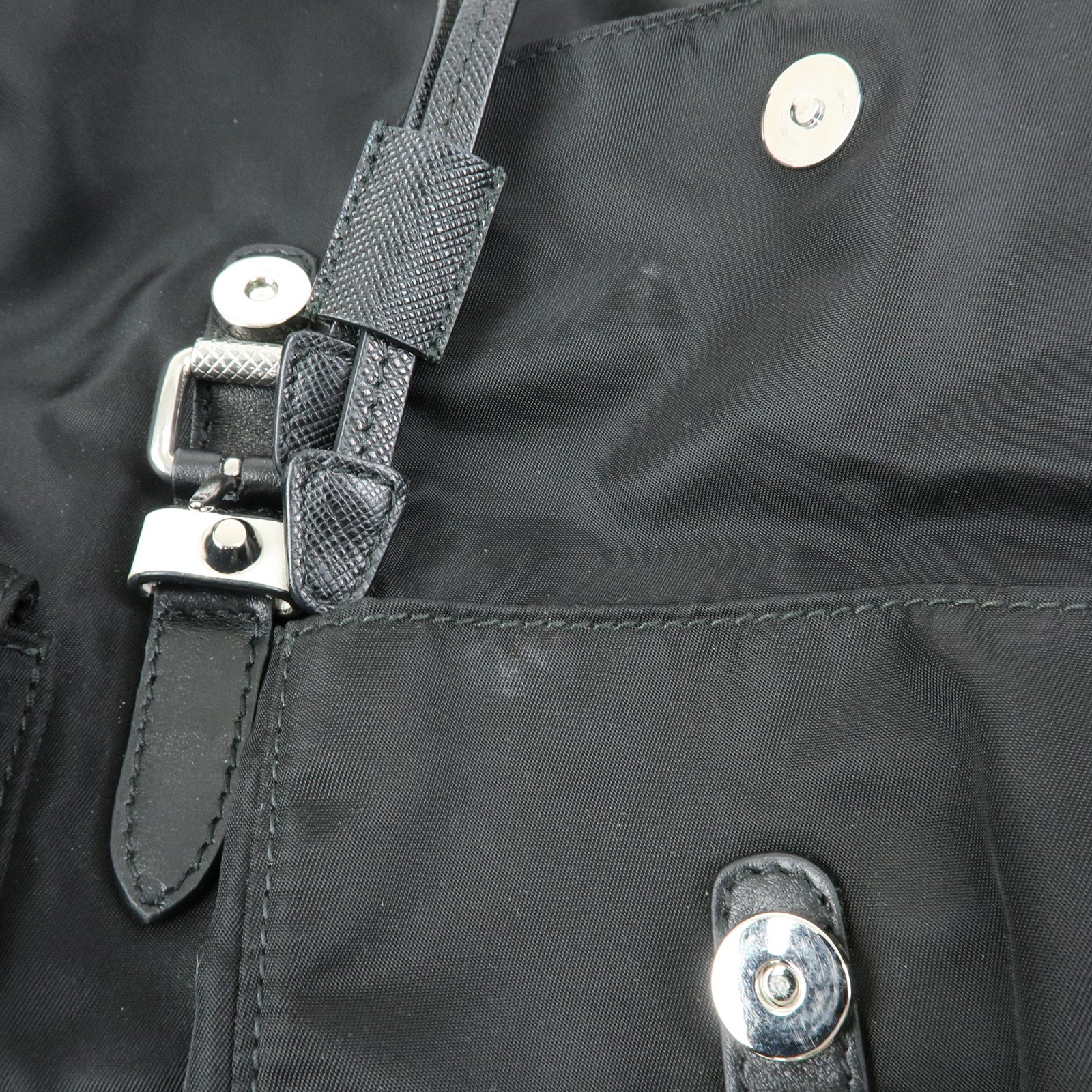 PRADA Triangle Logo Nylon Studs Backpack Rucksack… - image 19