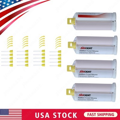 VPS Impression Material, Light Body, Fast Set, 4 x 50 ml Cartridges
