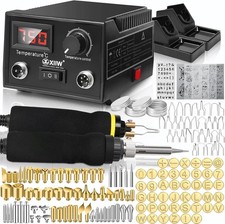 2 in 1 Wood Burning Kit 100W with 2 Wood Burning Pens, 165 Pcs Pyrography Wood B