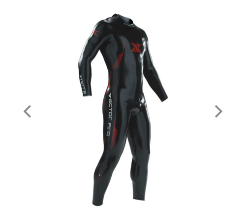 Xterra Men's Vector Pro Triathlon Wetsuit Full Suit, Large Size, Black/Red