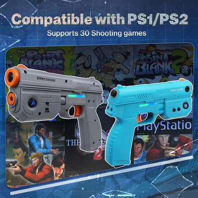 #ad #ad NEW Time Breaker Wireless Light Gun w Recoil for PlayStation 1 amp; 2 Guncon Games $264.57