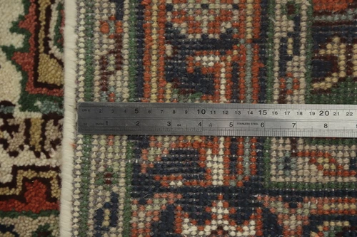Hand-Knotted Medallion Wool Carpet Geometric Beige Indian Rug 3x5 Ft Foyer Rug - Picture 12 of 12
