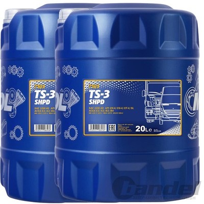 2x 20 LITER SAE 10W-40 MANNOL SHPD TS-3 MOTORÖL LKW BUSSE