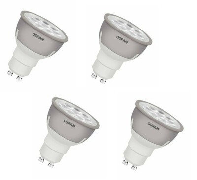 4x Osram LED Parathom PRO PAR16 7,2W = 80W GU10 36° dimmbar EEK: F (Spektr. A-G)