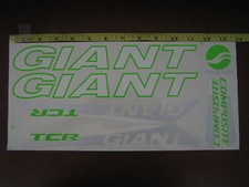 Adesivi GIANT TCR COMPOSITE bianco, verde e argento.