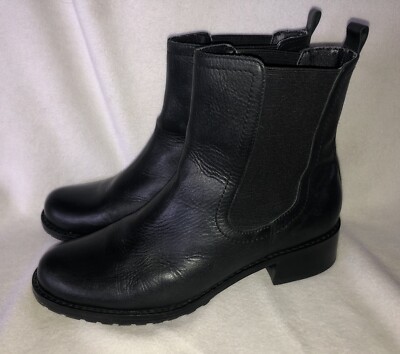 Donald Pliner Black Chelsea Leather 