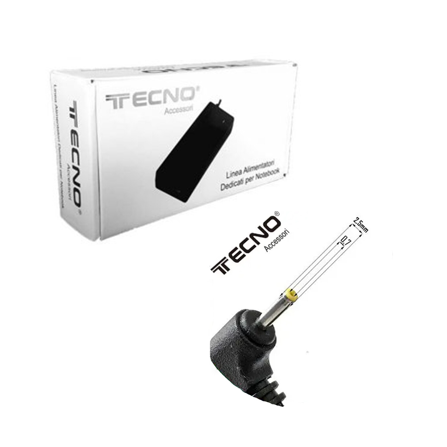 ALIMENTATORE NOTEBOOK ASUS TECNO 7030 COMPATIBILE DA 40W 19V 2.1A