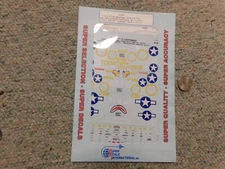 SuperScale decals 1/48 48-494 P-38 E/ F/ H Lightnings Texas Terror etc. K141