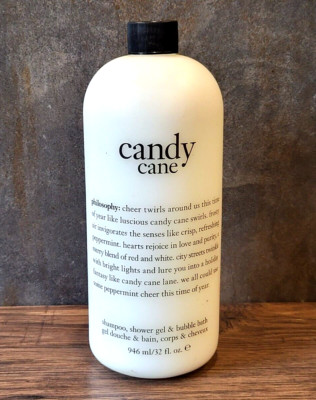 Philosophy Candy Cane 3-in-1 Shower Gel Shampoo Bath 32 oz sealed scuffed