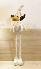 Renna Natalizia Allungabile Panna in  Tessuto Morbido 130cm Gambe Estensibili 