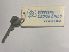 Western Cruise Lines Hotel Motel Room Key Fob & Key #4138 VERY RARE