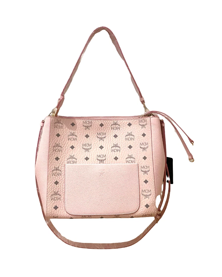 MCM BABY PINK AREN HOBO MEDIUM BAG COATED CANVAS VISETOS CATA03 QH001 BRAND  NEW