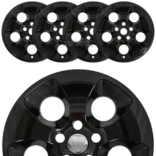fits Jeep Wrangler Sahara JK 2013-2018 Black 18" Wheel Skins Hub Caps Rim Covers