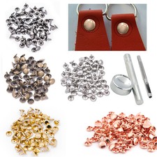 Double Cap Rivets 4mm-15mm Stud Rapid Rivets and Hand Tool Leather Craft Repair