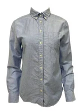 GANT Women's Clay Blue Cotton Perfect Oxford Shirt 432366 NWT
