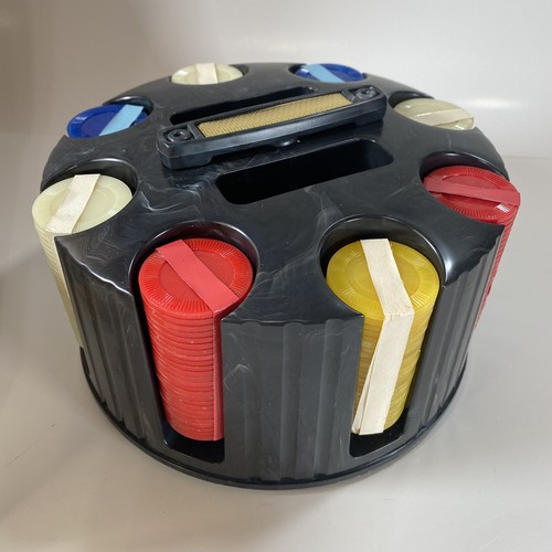 Vintage Pleasantime Revolving Automatic POKER RACK CHIP DISPENSER