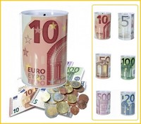 Spardose 10 Euro Banknote Metall Blech Sparschwein SparbÜChse 15X10Cm