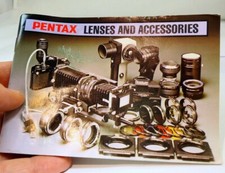 Pentax Lenses and Accessories camera  EN booklet brochure genuine 1971 K1000