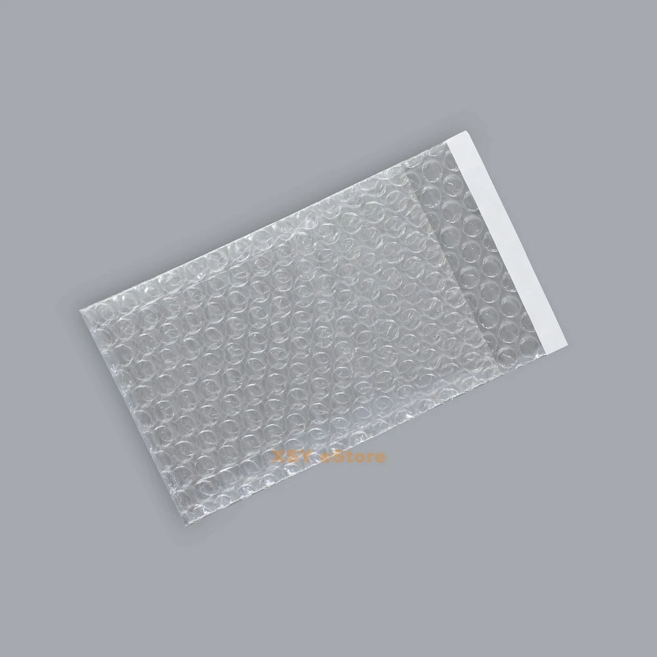 100 Small Bubble Bags 2.5 x 3+1 Inch (6.5 x 8+2cm) Self Seal Clear Packing Pouch - Image 4 of 4